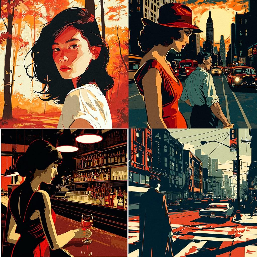 Michael Cho style, Midjourney V6, render 1 of 4
