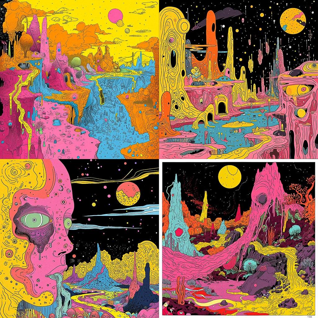 Michael DeForge style, Midjourney V6, render 1 of 4
