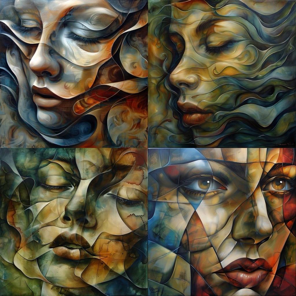 Michael Lang style, Midjourney V6, render 1 of 4