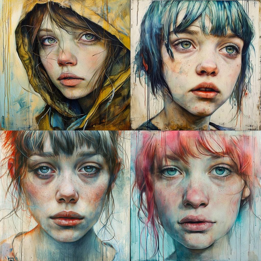 Michael Shapcott style, Midjourney V6, render 1 of 4