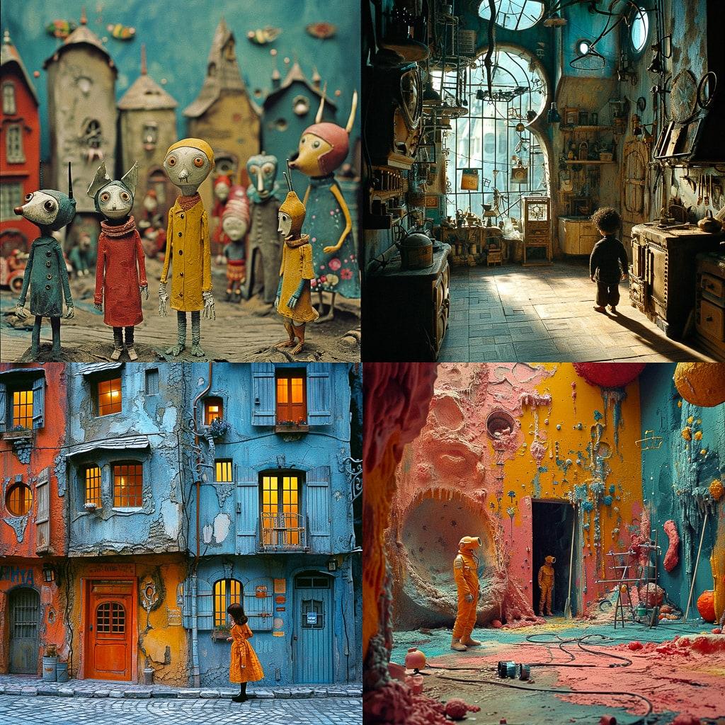 Michel Gondry style, Midjourney V6, render 1 of 4