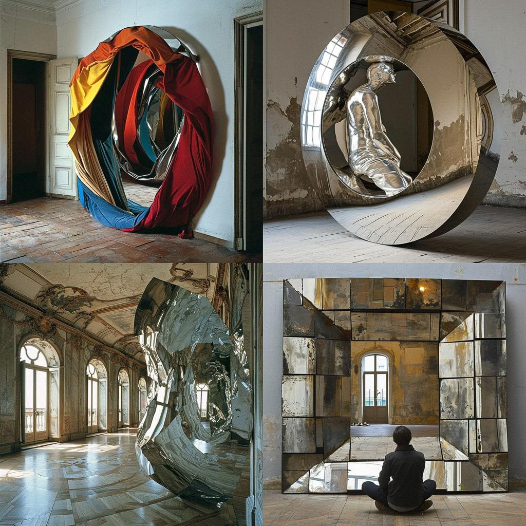 Michelangelo Pistoletto style, Midjourney V6, render 1 of 4