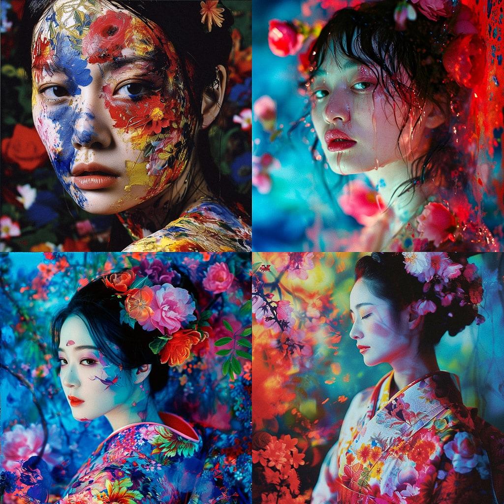 Mika Ninagawa style, Midjourney V6, render 1 of 4