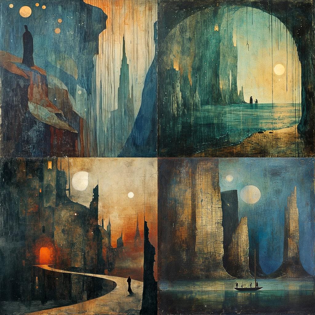 Mikalojus Konstantinas Ciurlionis style, Midjourney V6, render 1 of 4
