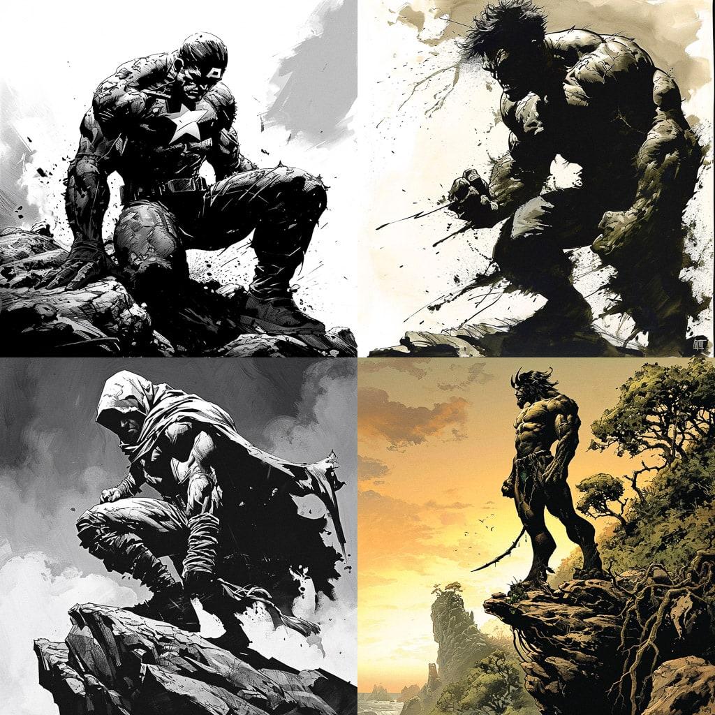 Mike Deodato style, Midjourney V6, render 1 of 4