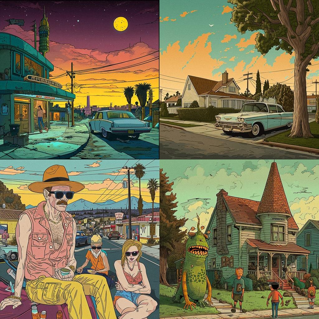 Mike Judge style, Midjourney V6, render 1 of 4