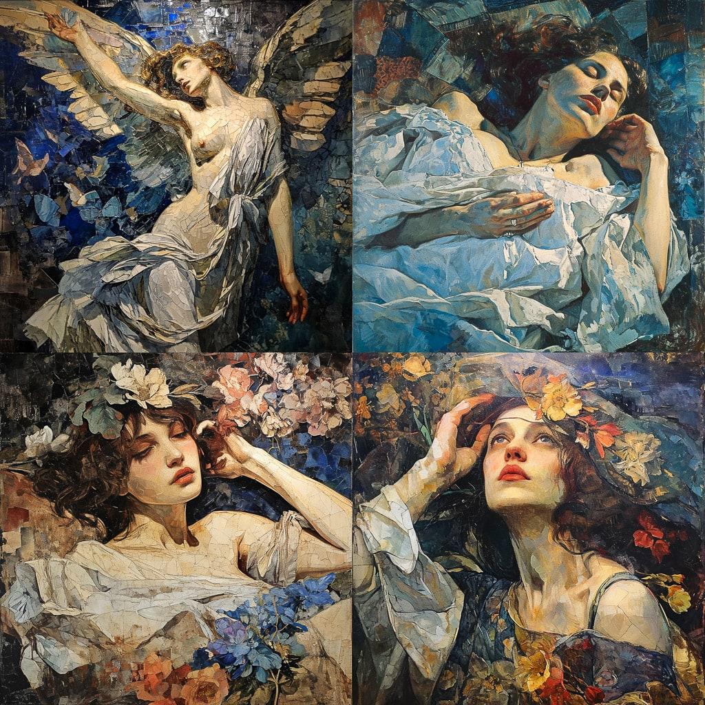Mikhail Vrubel style, Midjourney V6, render 1 of 4