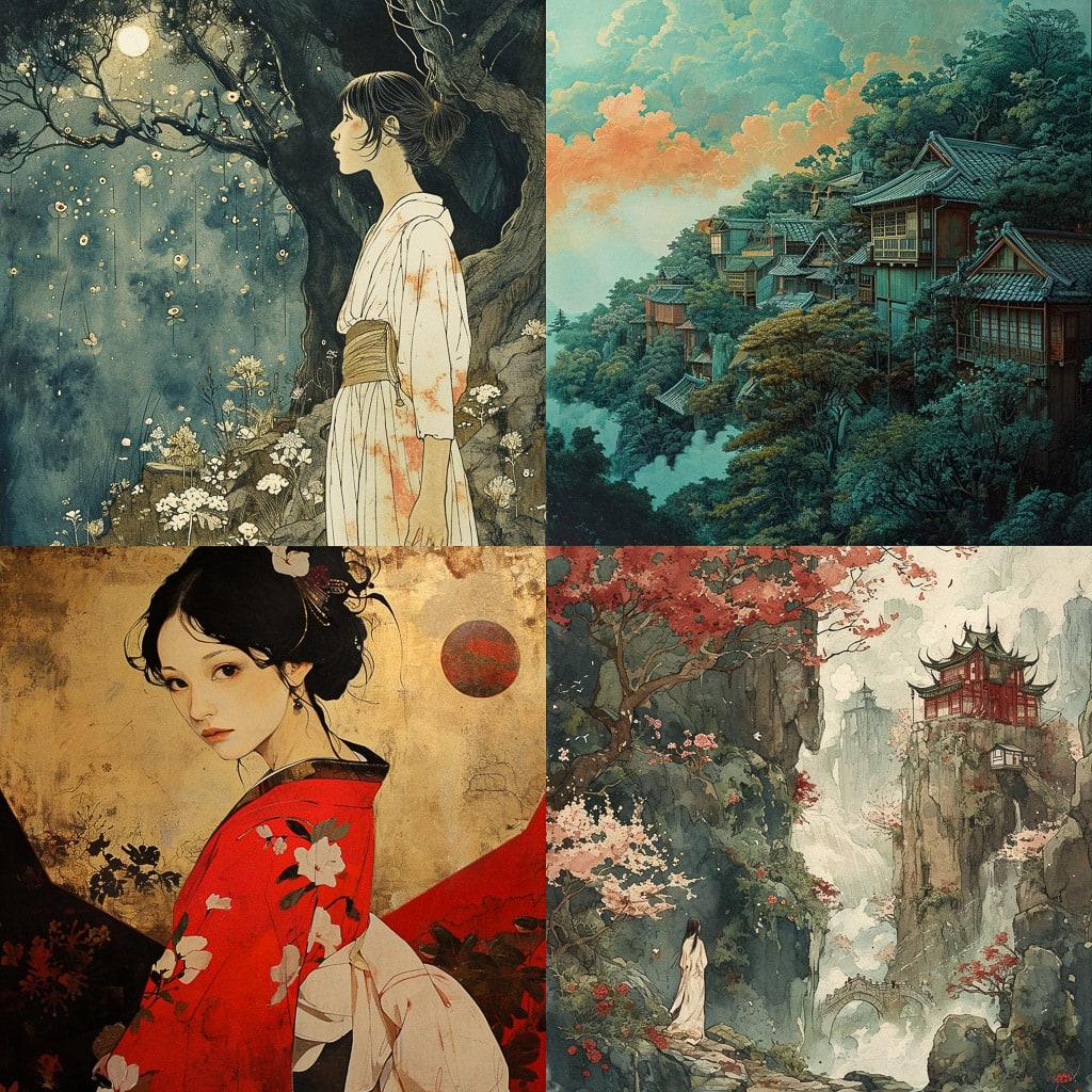 Mitsumasa Anno style, Midjourney V6, render 1 of 4