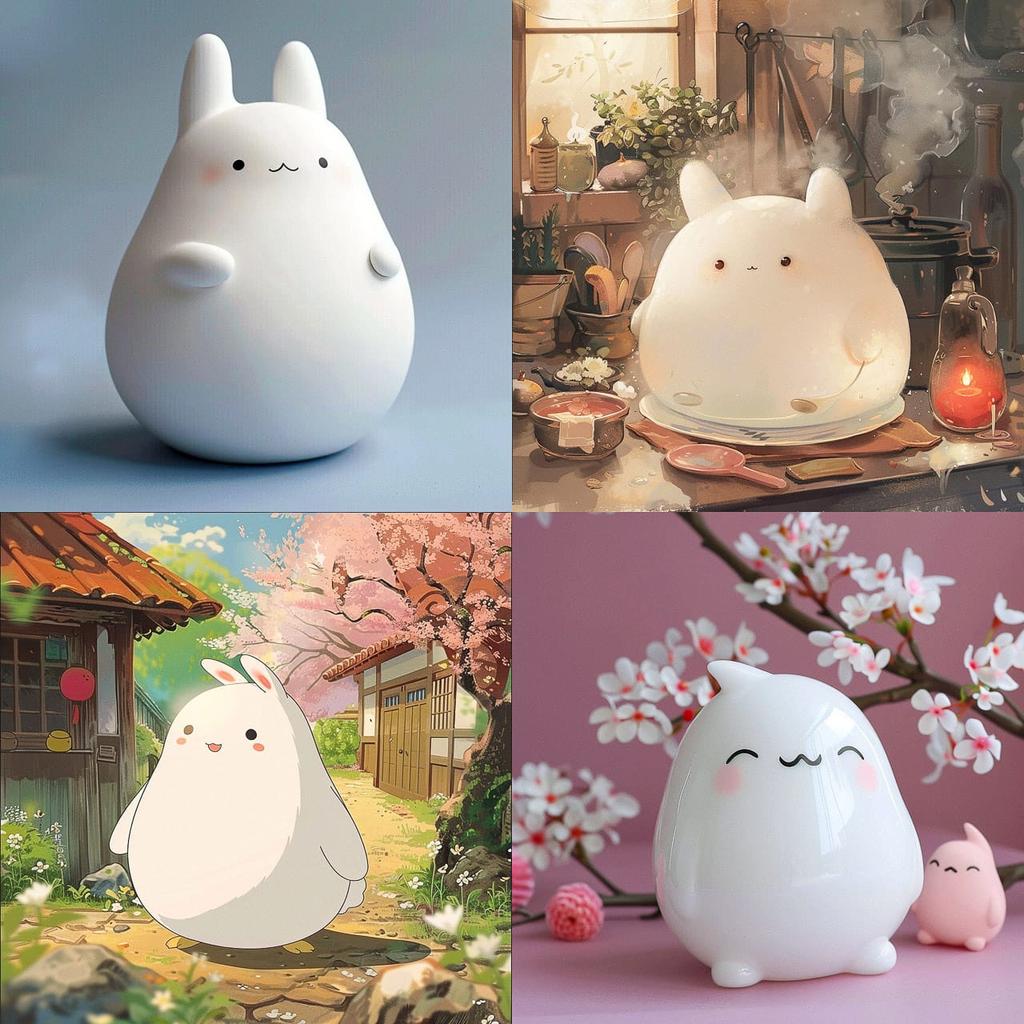 Molang style, Midjourney V6, render 1 of 4