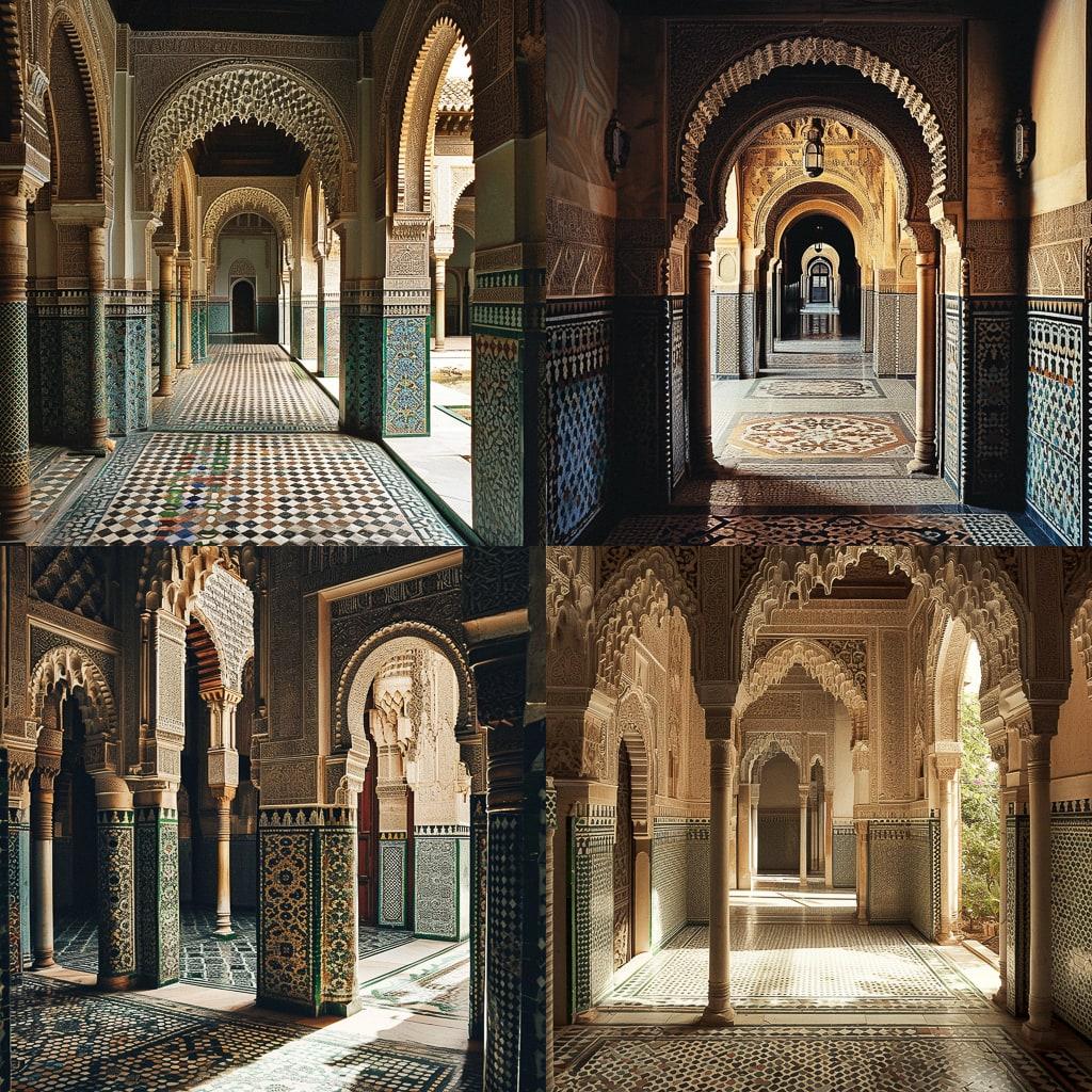 Moorish architecture style, Midjourney V6, render 1 of 4