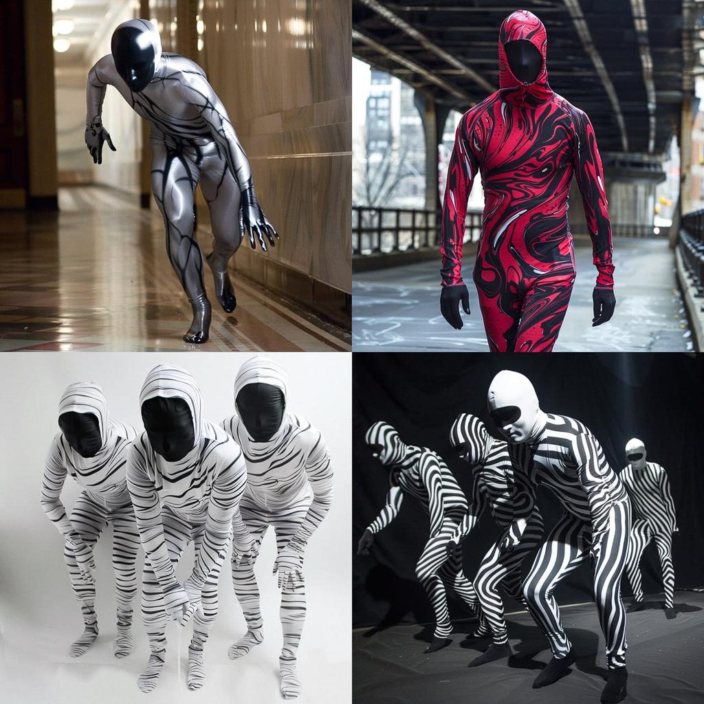 Morphsuits style, Midjourney V6, render 1 of 4