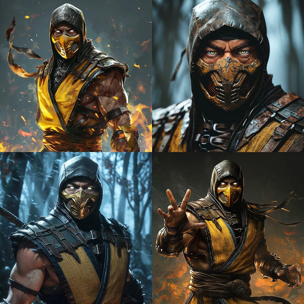 Mortal Kombat style, Midjourney V6, render 1 of 4