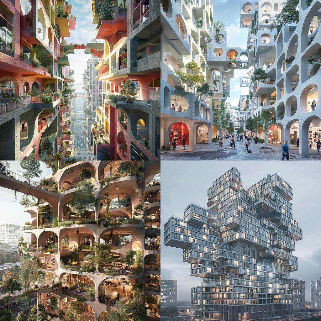 MVRDV style, Midjourney V6, render 1 of 4