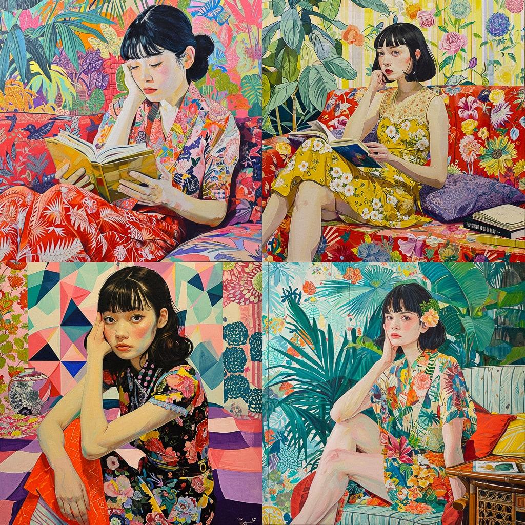 Naomi Okubo style, Midjourney V6, render 1 of 4