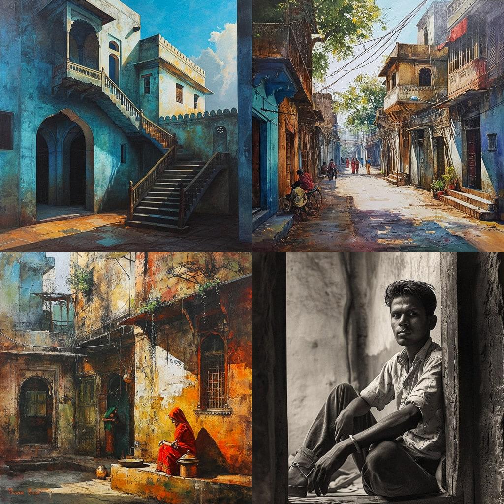 Narayan Shridhar Bendre style, Midjourney V6, render 1 of 4