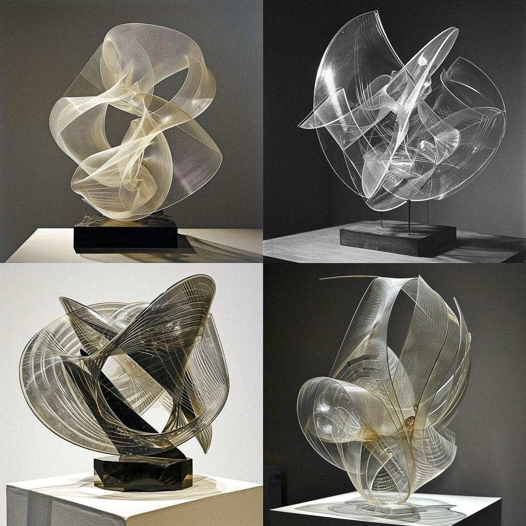 Naum Gabo style, Midjourney V6, render 1 of 4