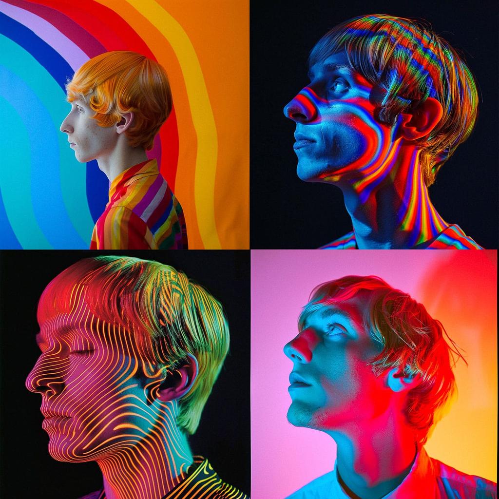 Neil Harbisson style, Midjourney V6, render 1 of 4