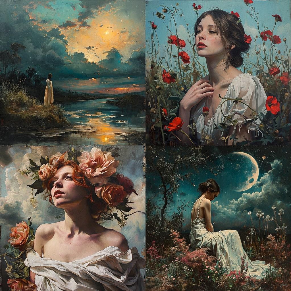 Neo-romanticism style, Midjourney V6, render 1 of 4