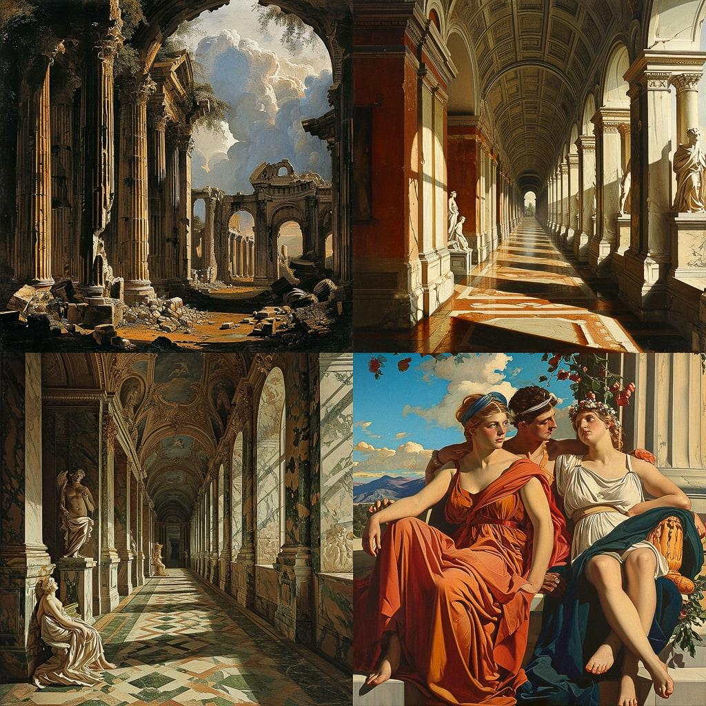 Neoclassicism style, Midjourney V6, render 1 of 4