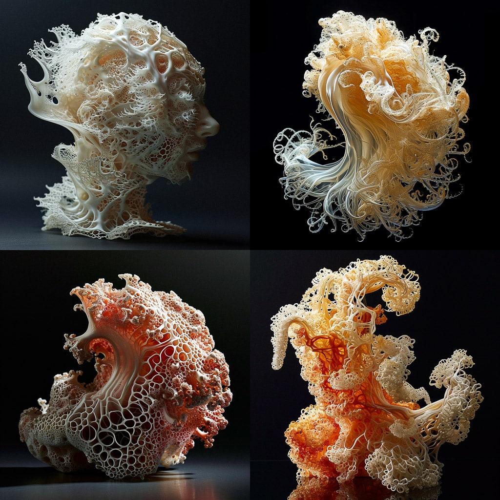 Neri Oxman style, Midjourney V6, render 1 of 4