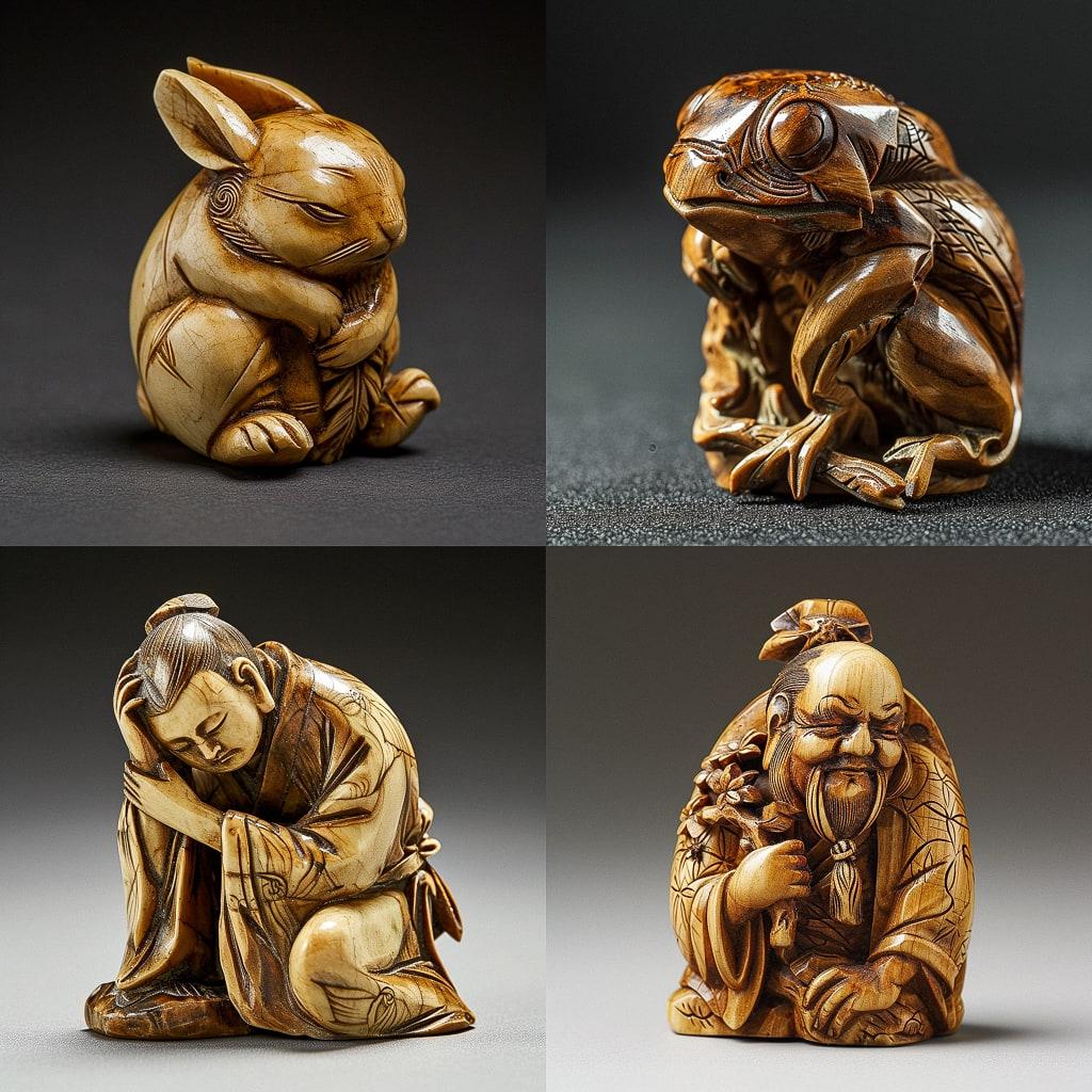 Netsuke style, Midjourney V6, render 1 of 4