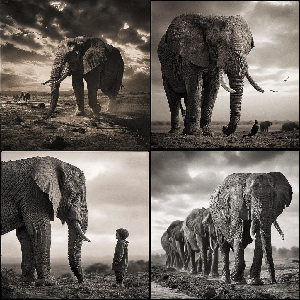 Nick Brandt style, Midjourney V6, render 1 of 4