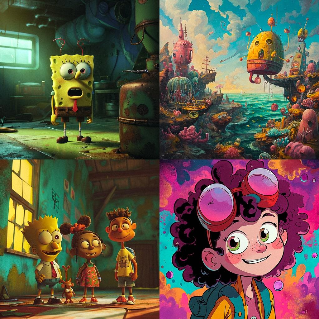 Nickelodeon style, Midjourney V6, render 1 of 4