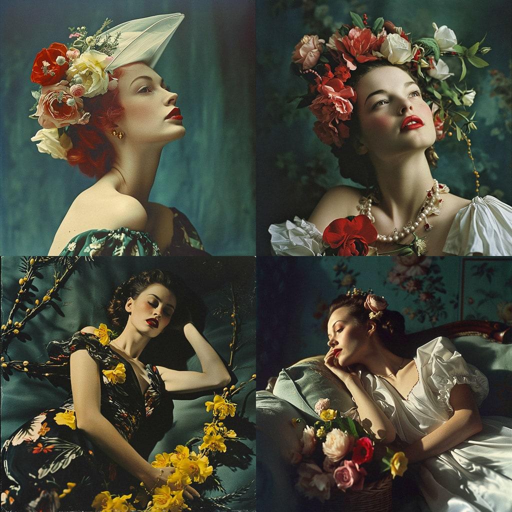 Nickolas Muray style, Midjourney V6, render 1 of 4