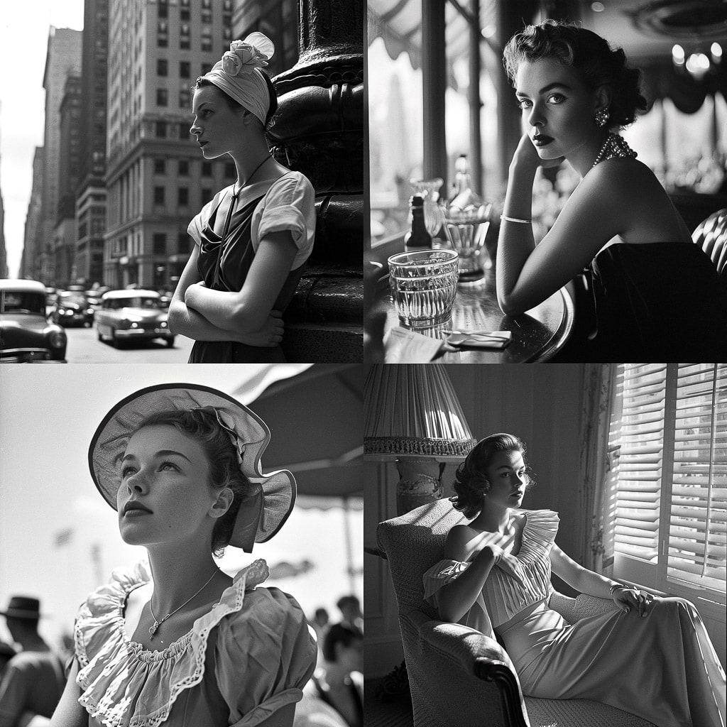 Nina Leen style, Midjourney V6, render 1 of 4