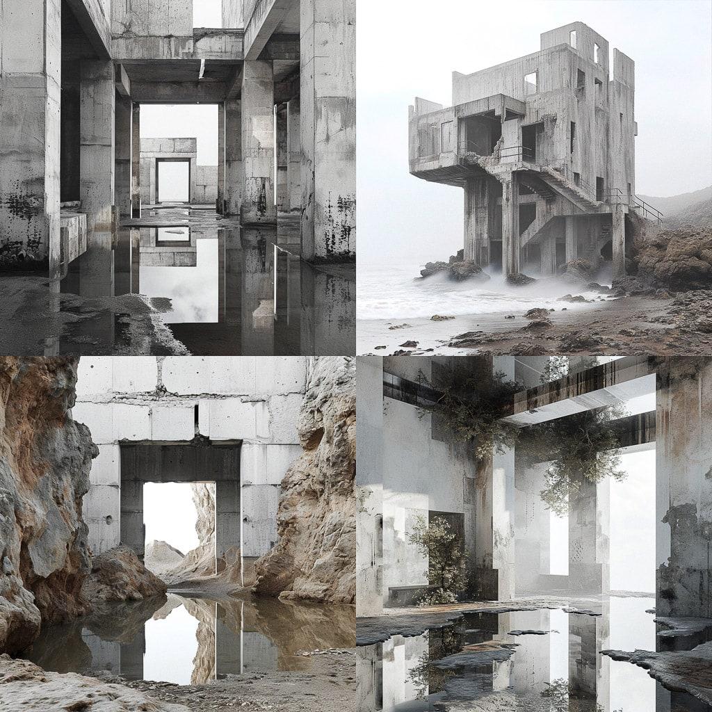 Noemie Goudal style, Midjourney V6, render 1 of 4