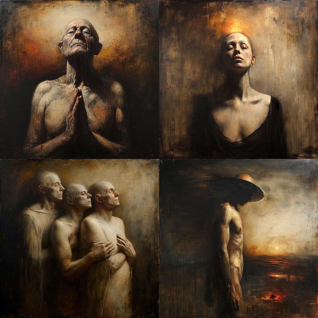 Odd Nerdrum style, Midjourney V6, render 1 of 4