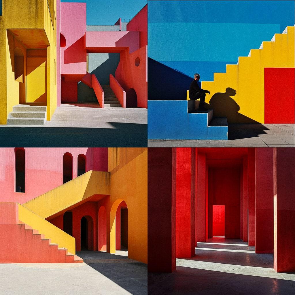 Olivier Mosset style, Midjourney V6, render 1 of 4