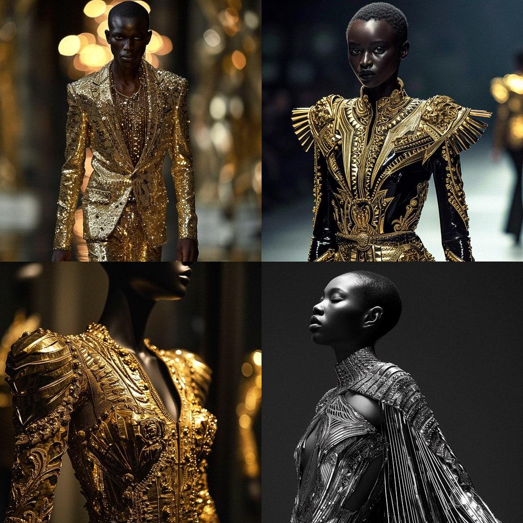 Olivier Rousteing style, Midjourney V6, render 1 of 4