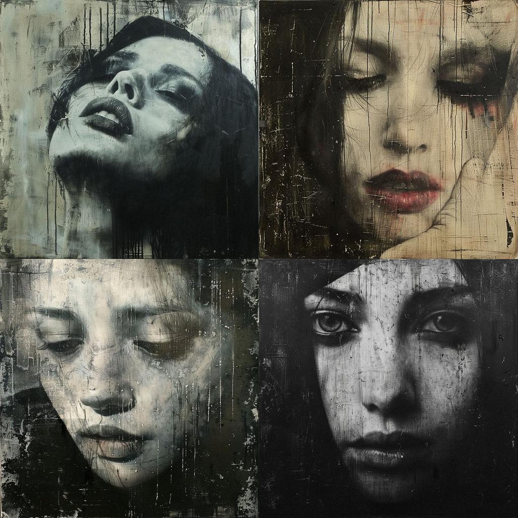 Omar Galliani style, Midjourney V6, render 1 of 4