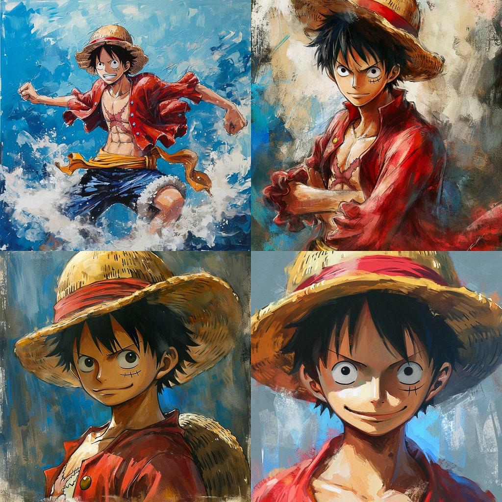 One Piece style, Midjourney V6, render 1 of 4