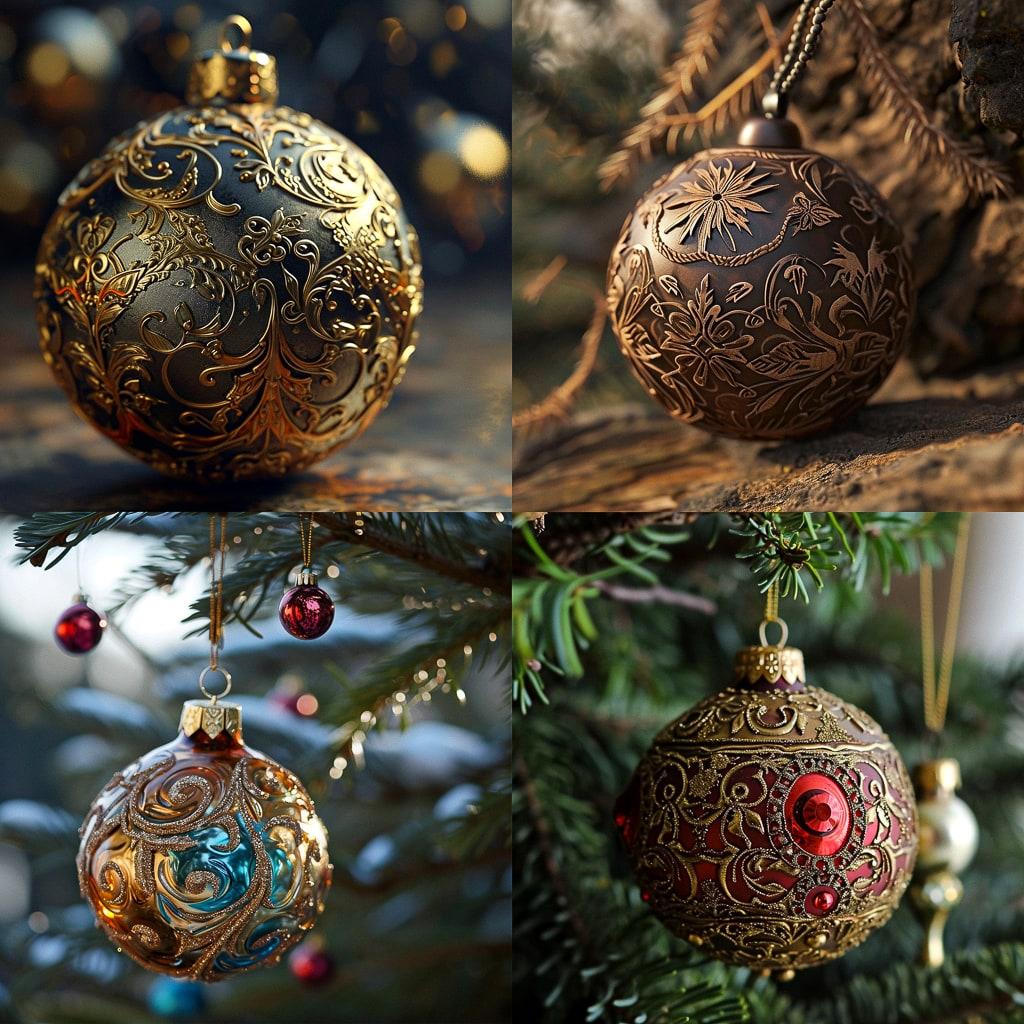 Ornament style, Midjourney V6, render 1 of 4