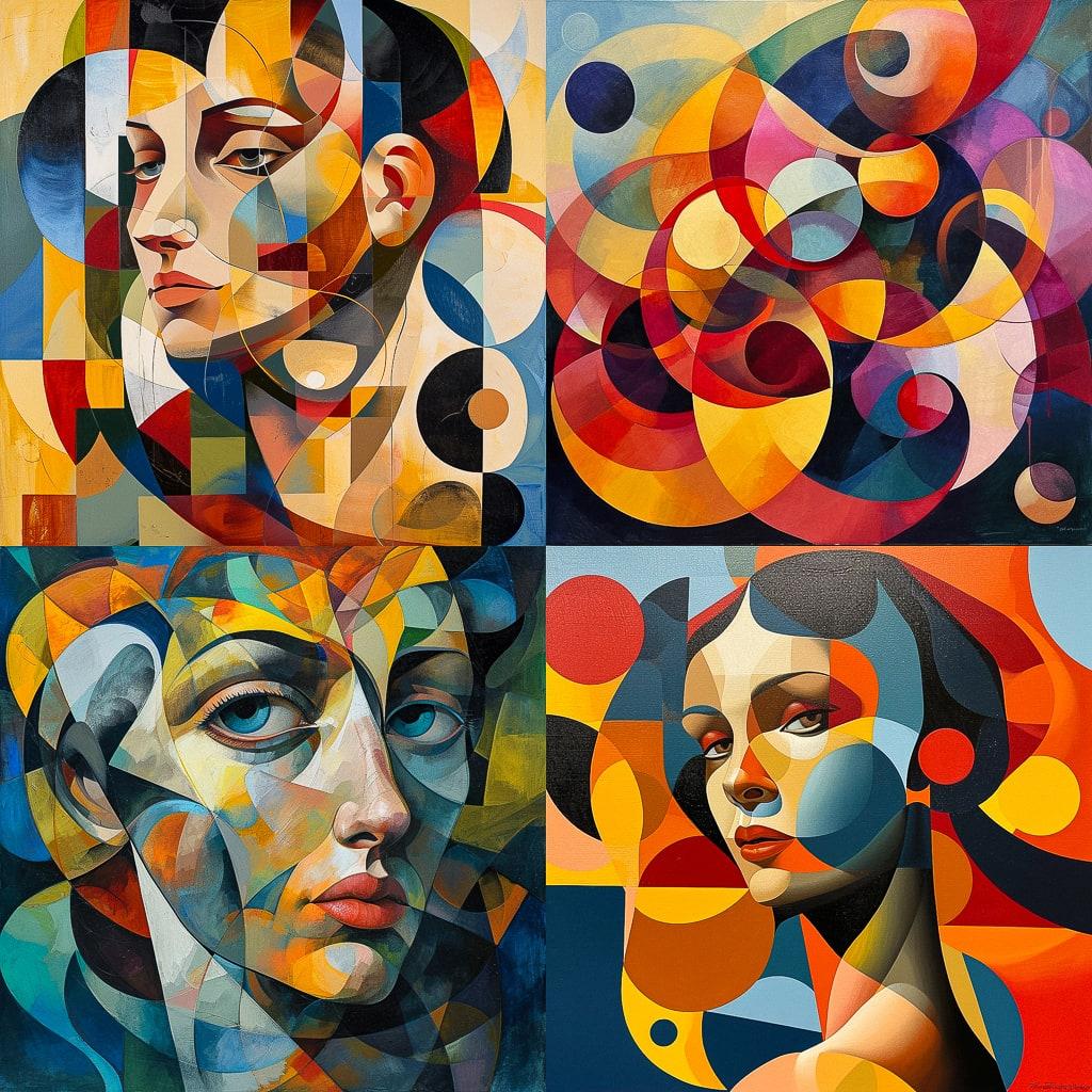 Orphism style, Midjourney V6, render 1 of 4