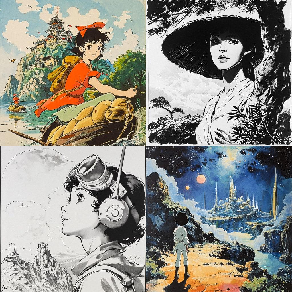 Osamu Tezuka style, Midjourney V6, render 1 of 4