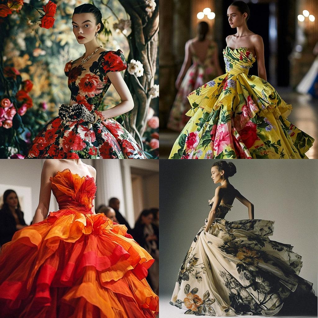 Oscar de la Renta style, Midjourney V6, render 1 of 4