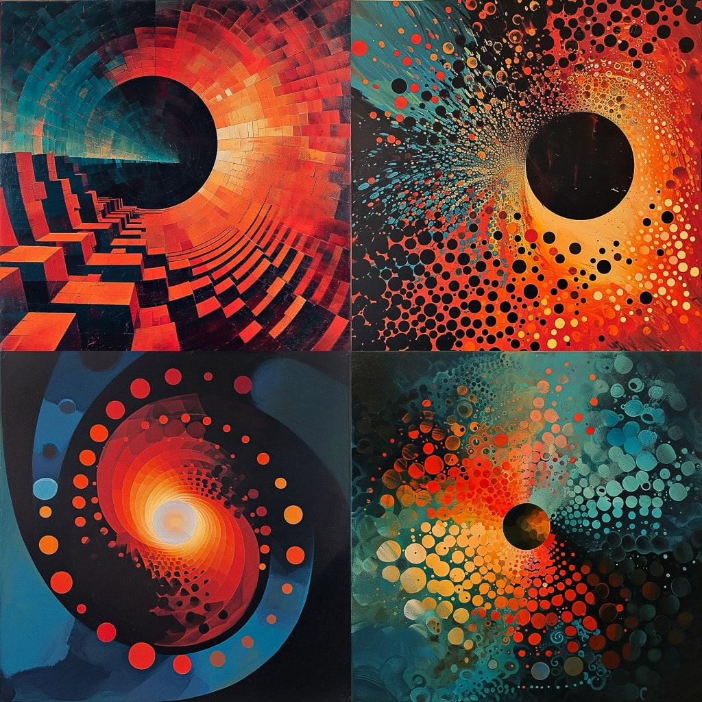 Oskar Fischinger style, Midjourney V6, render 1 of 4