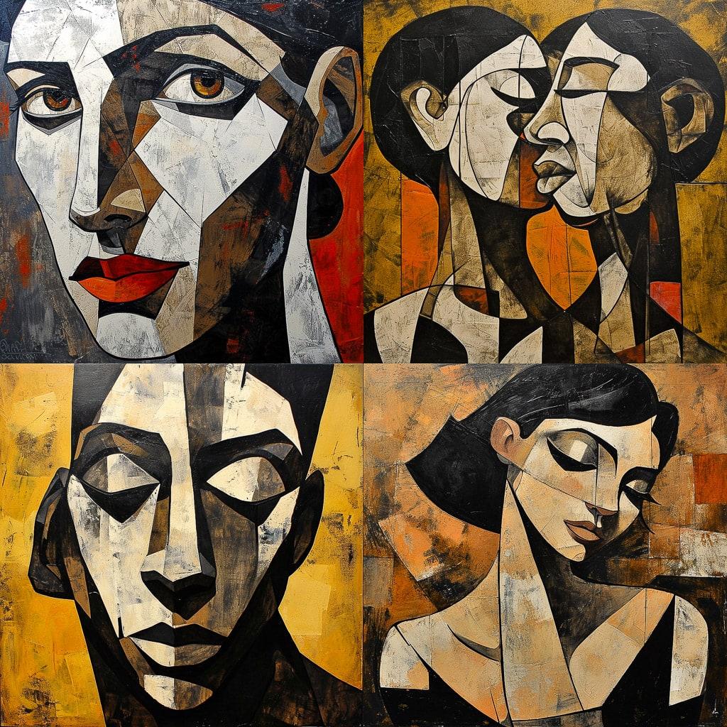 Oswaldo Guayasamin style, Midjourney V6, render 1 of 4