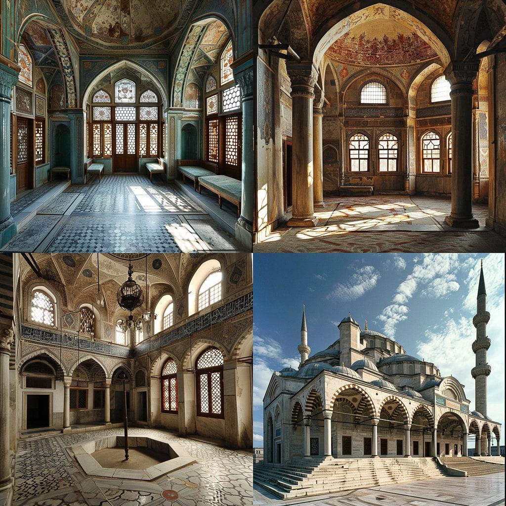 Ottoman architecture style, Midjourney V6, render 1 of 4