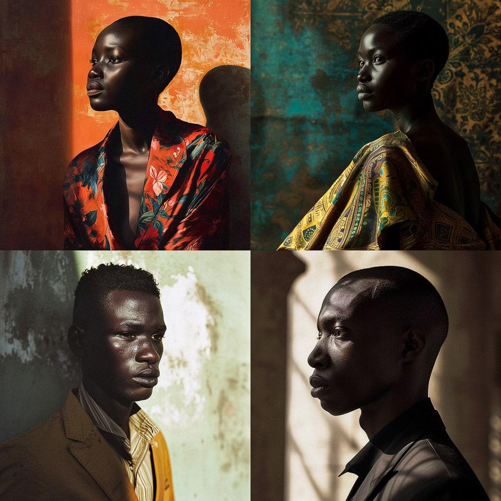 Ozwald Boateng style, Midjourney V6, render 1 of 4