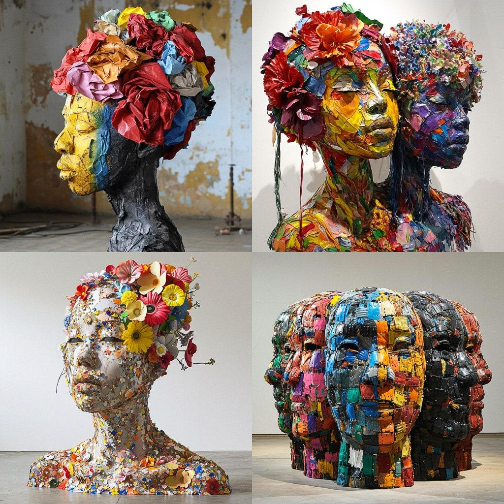 Pascale Marthine Tayou style, Midjourney V6, render 1 of 4