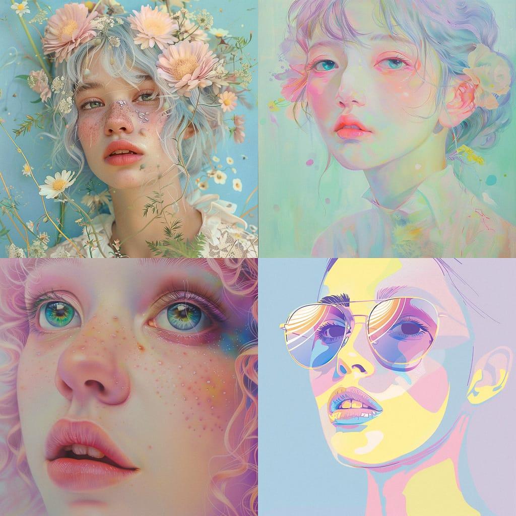 Pastel colors style, Midjourney V6, render 1 of 4