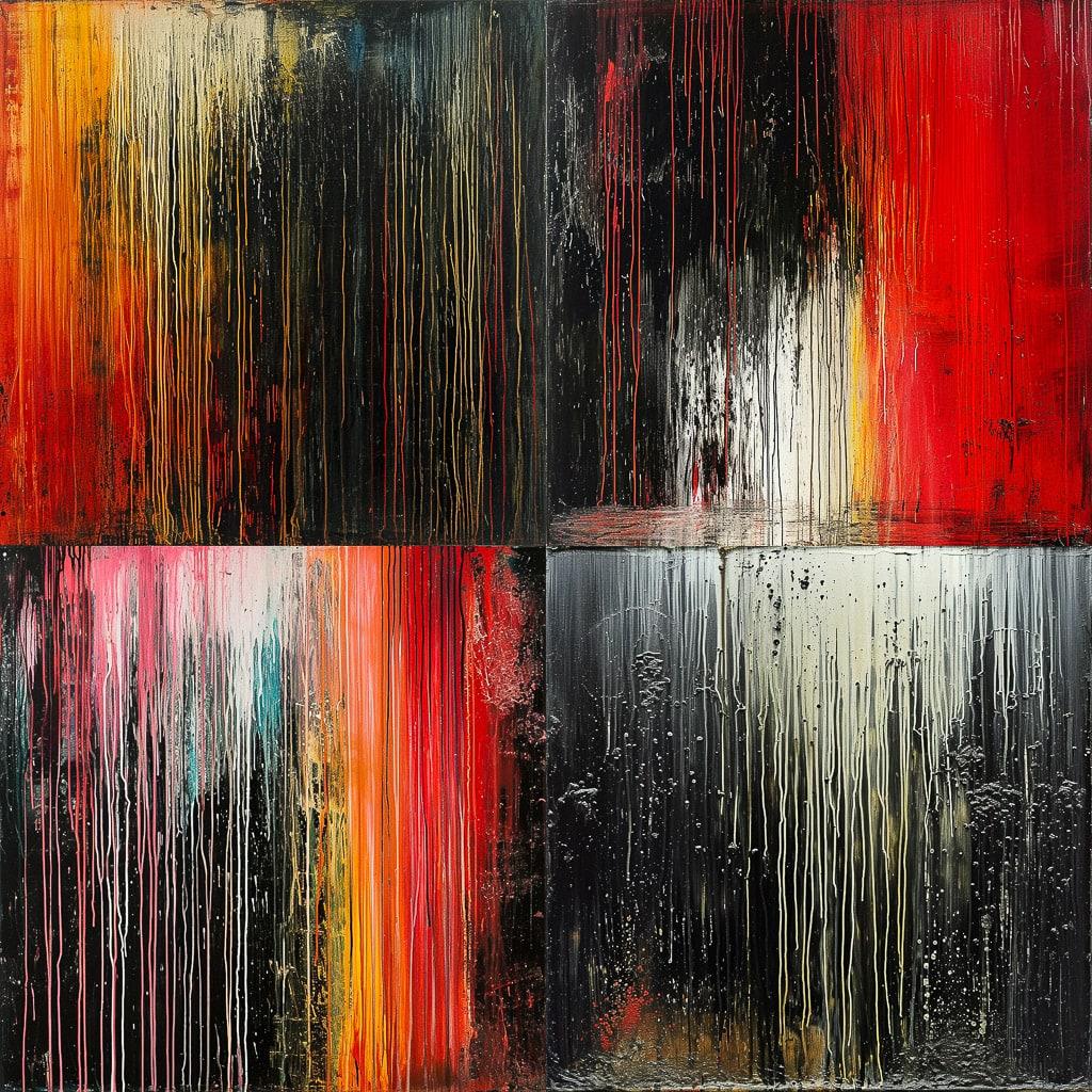 Pat Steir style, Midjourney V6, render 1 of 4
