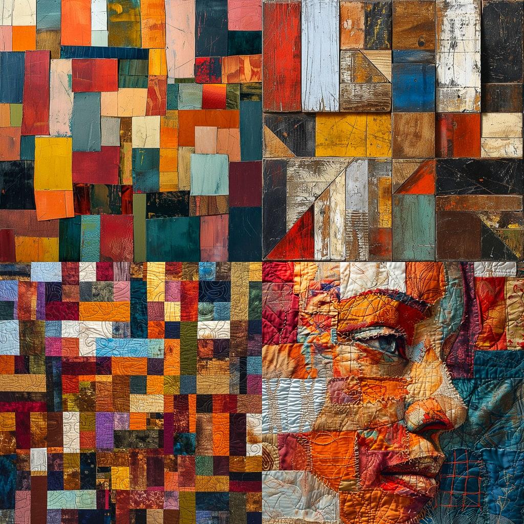 Patchwork style, Midjourney V6, render 1 of 4