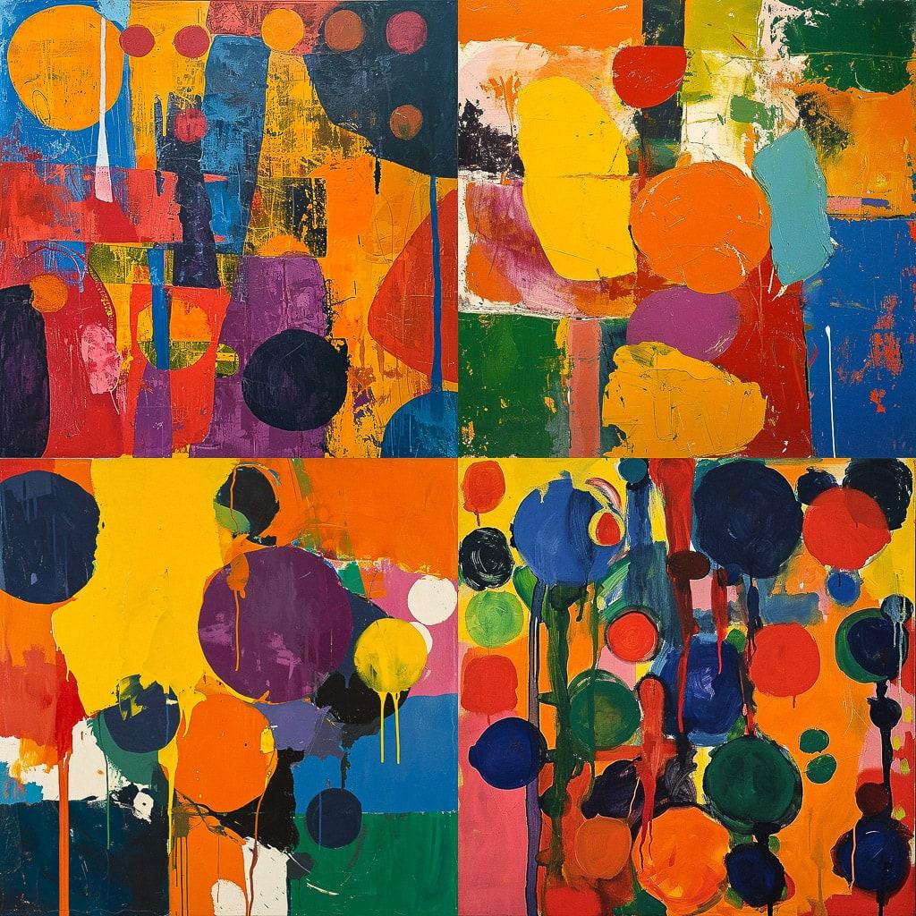 Patrick Heron style, Midjourney V6, render 1 of 4