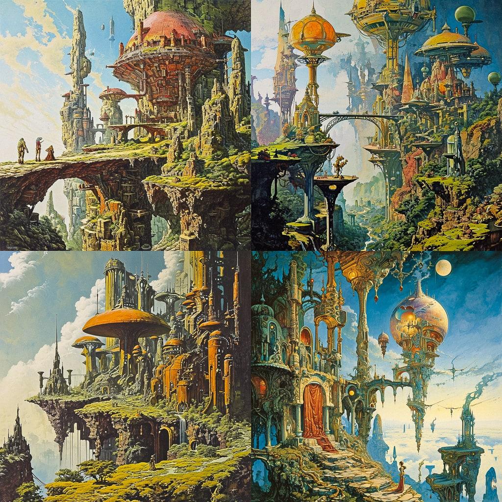 Patrick Woodroffe style, Midjourney V6, render 1 of 4