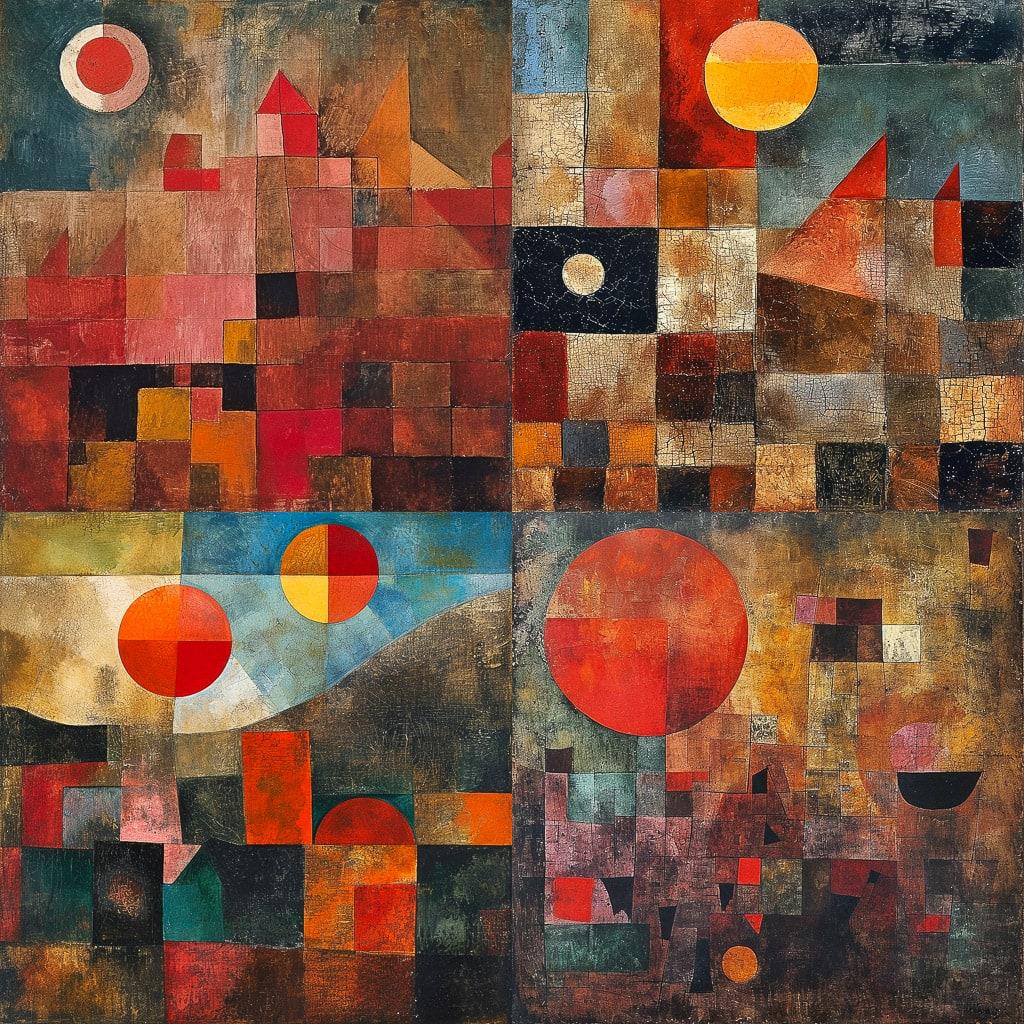 Paul Klee style, Midjourney V6, render 1 of 4